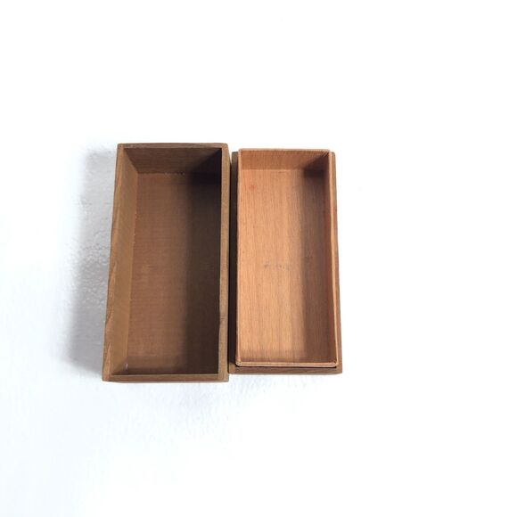 Vintage English Leather Cologne Box Collectible Wooden Storage Box Bathroom Deco - Picture 4 of 8